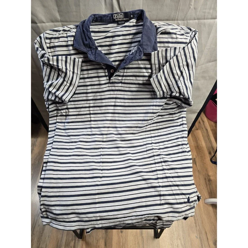 Polo by Ralph Lauren Polo Shirt Men’s Size XL Striped Short Sleeve 100% Cotton